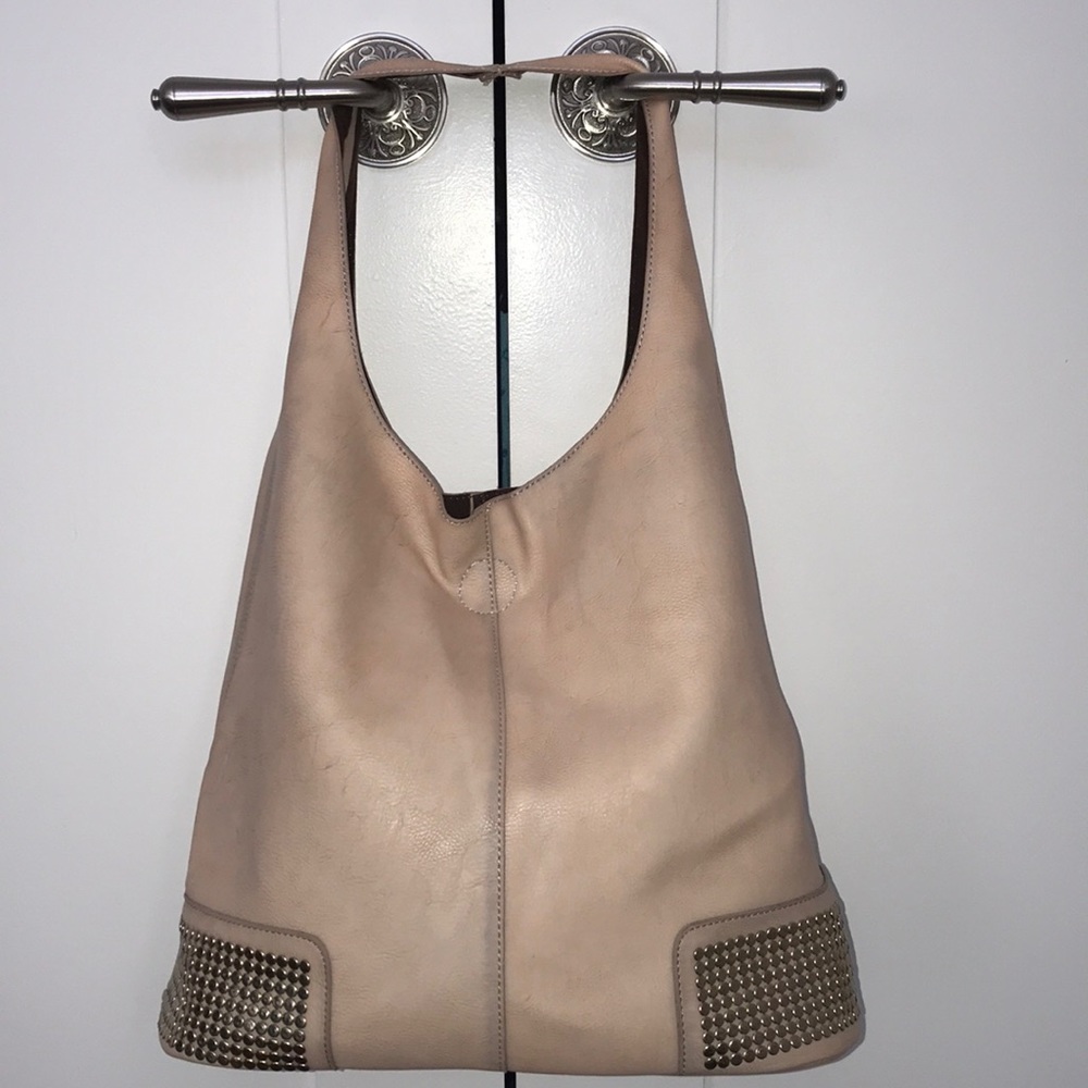 Natural leather bucket purse